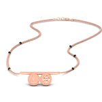 Load image into Gallery viewer, laxmi-_-pushpa-kasu-thali-delicate-black-beads-mangalsutra-in-rose-gold-mgs11652sleep-nl-rg