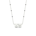 Load image into Gallery viewer, laxmi-_-pushpa-kasu-thali-delicate-black-beads-mangalsutra-in-white-gold-mgs11652angle1-nl-wg