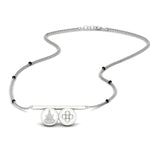 Load image into Gallery viewer, laxmi-_-pushpa-kasu-thali-delicate-black-beads-mangalsutra-in-white-gold-mgs11652sleep-nl-wg