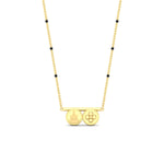 Load image into Gallery viewer, laxmi-_-pushpa-kasu-thali-delicate-black-beads-mangalsutra-in-yellow-gold-mgs11652angle1-nl-yg