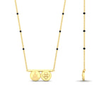 Load image into Gallery viewer, laxmi-_-pushpa-kasu-thali-delicate-black-beads-mangalsutra-in-yellow-gold-mgs11652angle2-nl-yg