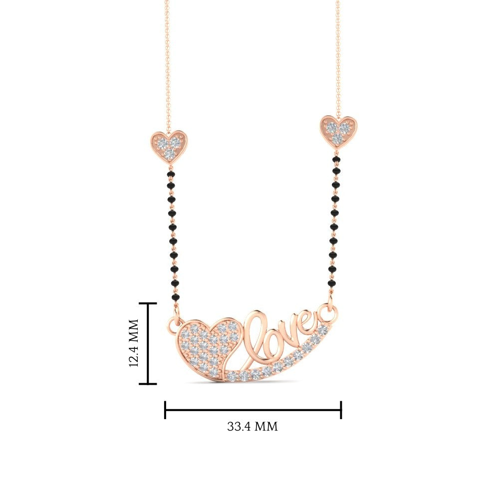 Love Heart Modern Mangalsutra