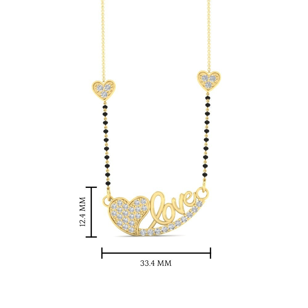Love Heart Modern Mangalsutra