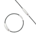 Load image into Gallery viewer, mens-pink-sapphire-bar-mangalsutra-bracelet-in-white-gold-mgsmbrc11833gsadrpiangle4-nl-wg.jpg
