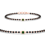 Load image into Gallery viewer, mens-single-bezel-set-green-emerald-mangalsutra-bracelet-in-rose-gold-mgsmbrc11836gemgrsleep-nl-rg.jpg