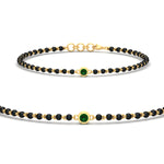 Load image into Gallery viewer, mens-single-bezel-set-green-emerald-mangalsutra-bracelet-in-yellow-gold-mgsmbrc11836gemgrsleep-nl-yg.jpg