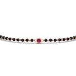 Load image into Gallery viewer, mens-single-bezel-set-pink-sapphire-mangalsutra-bracelet-in-rose-gold-mgsmbrc11836gsadrpiangle5-nl-rg.jpg