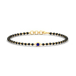 Load image into Gallery viewer, mens-single-bezel-set-sapphire-mangalsutra-bracelet-in-yellow-gold-mgsmbrc11836gsablangle1-nl-yg.jpg