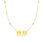 Load image into Gallery viewer, Double Delicate Tulsi Pendant Gundu With Bezel Set Diamonds