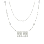 Load image into Gallery viewer, Double Delicate Tulsi Pendant Gundu With Bezel Set Diamonds