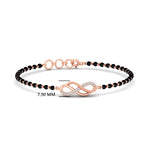 Load image into Gallery viewer, Double Infinity Mens Diamond Mangalsutra Bracelet