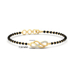 Load image into Gallery viewer, Double Infinity Mens Diamond Mangalsutra Bracelet