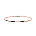 Load image into Gallery viewer, modern-mangalsutra-diamond-bracelet-in-rose-gold-mgsbrc11660angle1-nl-rg