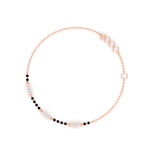 Load image into Gallery viewer, modern-mangalsutra-diamond-bracelet-in-rose-gold-mgsbrc11660angle2-nl-rg