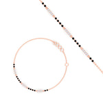 Load image into Gallery viewer, modern-mangalsutra-diamond-bracelet-in-rose-gold-mgsbrc11660angle4-nl-rg