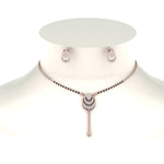 Load image into Gallery viewer, Oval Chain Diamond Mangalsutra With Earring Set