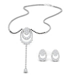 Load image into Gallery viewer, Oval Chain Diamond Mangalsutra With Earring Set