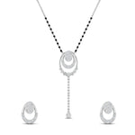 Load image into Gallery viewer, Oval Chain Diamond Mangalsutra With Earring Set