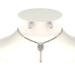 Load image into Gallery viewer, Oval Chain Diamond Mangalsutra With Earring Set