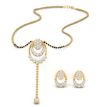 Load image into Gallery viewer, Oval Chain Diamond Mangalsutra With Earring Set