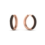 Load image into Gallery viewer, Pave Set Diamond Hoop Earrings