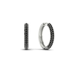 Load image into Gallery viewer, Pave Set Diamond Hoop Earrings