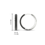 Load image into Gallery viewer, Pave Set Diamond Hoop Earrings