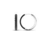 Load image into Gallery viewer, Pave Set Diamond Hoop Earrings