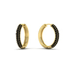 Load image into Gallery viewer, Pave Set Diamond Hoop Earrings