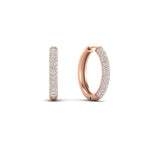 Load image into Gallery viewer, Pave Set Diamond Hoop Earrings