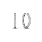 Load image into Gallery viewer, Pave Set Diamond Hoop Earrings