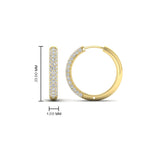 Load image into Gallery viewer, Pave Set Diamond Hoop Earrings