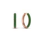 Load image into Gallery viewer, Pave Set Diamond Hoop Earrings