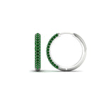 Load image into Gallery viewer, Pave Set Diamond Hoop Earrings