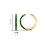 Load image into Gallery viewer, Pave Set Diamond Hoop Earrings