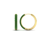 Load image into Gallery viewer, Pave Set Diamond Hoop Earrings