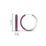 Load image into Gallery viewer, Pave Set Diamond Hoop Earrings