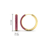Load image into Gallery viewer, Pave Set Diamond Hoop Earrings