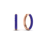 Load image into Gallery viewer, Pave Set Diamond Hoop Earrings