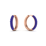 Load image into Gallery viewer, Pave Set Diamond Hoop Earrings