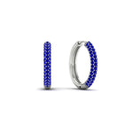 Load image into Gallery viewer, Pave Set Diamond Hoop Earrings