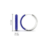 Load image into Gallery viewer, Pave Set Diamond Hoop Earrings