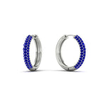 Load image into Gallery viewer, Pave Set Diamond Hoop Earrings