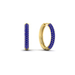 Load image into Gallery viewer, Pave Set Diamond Hoop Earrings