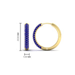 Load image into Gallery viewer, Pave Set Diamond Hoop Earrings