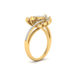Load image into Gallery viewer, Pear Invisible Set Swirl Diamond Ring
