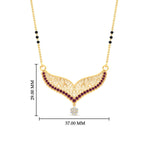 Load image into Gallery viewer, pink-sapphire-filigree-tanmaniya-3-black-beads-mangalsutra-in-yellow-gold-mgs9027gsadrpiangle1-nl-yg-hw.jpg?v=1781777409