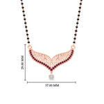 Load image into Gallery viewer, pink-sapphire-filigree-tanmaniya-mangalsutra-in-rose-gold-mgs9027gsadrpiangle1-nl-rg-hw.jpg?v=1781777322