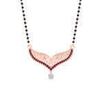 Load image into Gallery viewer, pink-sapphire-filigree-tanmaniya-mangalsutra-in-rose-gold-mgs9027gsadrpiangle1-nl-rg.jpg?v=1781777323