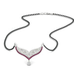 Load image into Gallery viewer, pink-sapphire-filigree-tanmaniya-mangalsutra-in-white-gold-mgs9027gsadrpisleep-nl-wg.jpg?v=1781777322